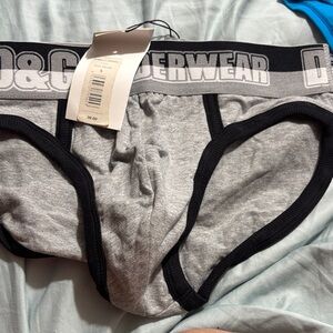 D&G Men's Black and Gray Briefs